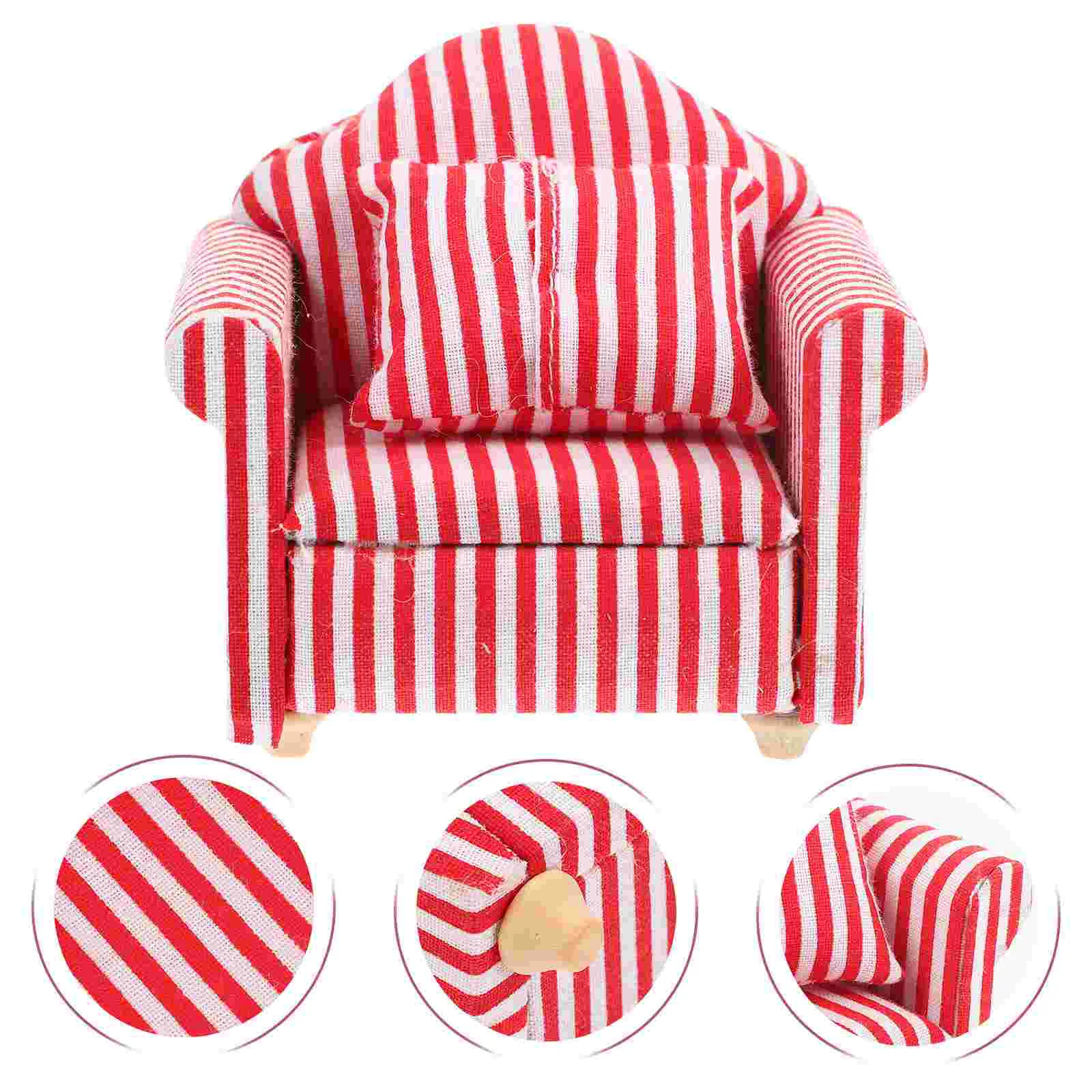 

Mini Furniture For Dollhouse Accessories Decorative Hamster Toy Compact Chinchilla Supply Lovely Household Miniature Sofa