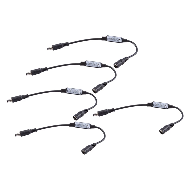 

5X Mini Remote Controller 12A 12V-24V Dimmer For LED Tape Strips Monochrome Controller