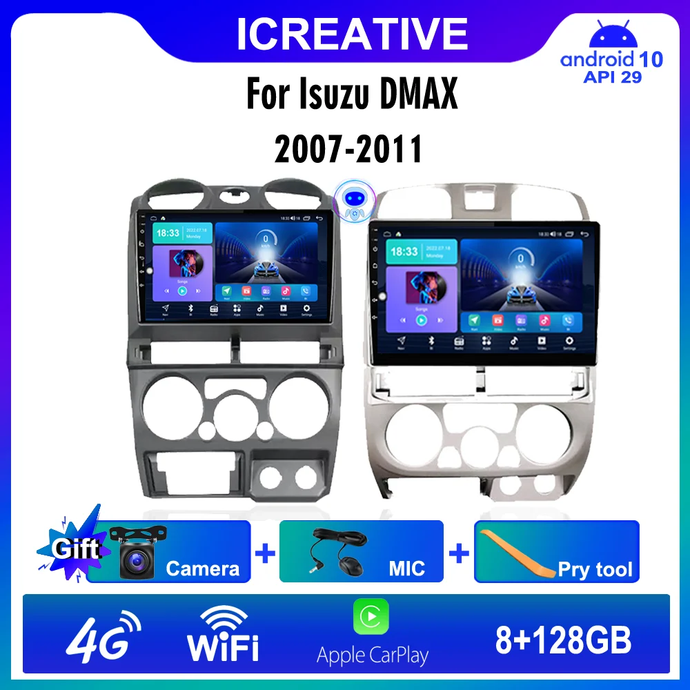 

2 Din Car Radio Stereo Android Auto 4G Carplay For Isuzu DMAX MU-7 CHEVROLET COLORADO 2007-2011 9 Inch Multimedia Player