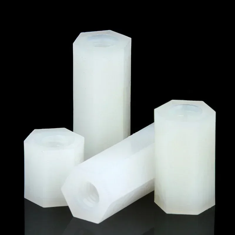 600 шт. белая нейлоновая шестигранная прокладка мама-мама M2 M2.5 M3 M4 L = 5 ~ 30 мм 10 15 22 для