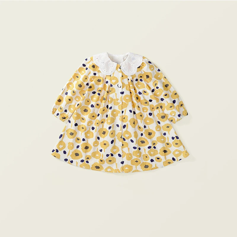 

Autumn Korean Pastoral Style Cute A-Line Skirt One Piece Elegant And Pretty Women's Dresses Clothes Girls From 2 To 8 Years