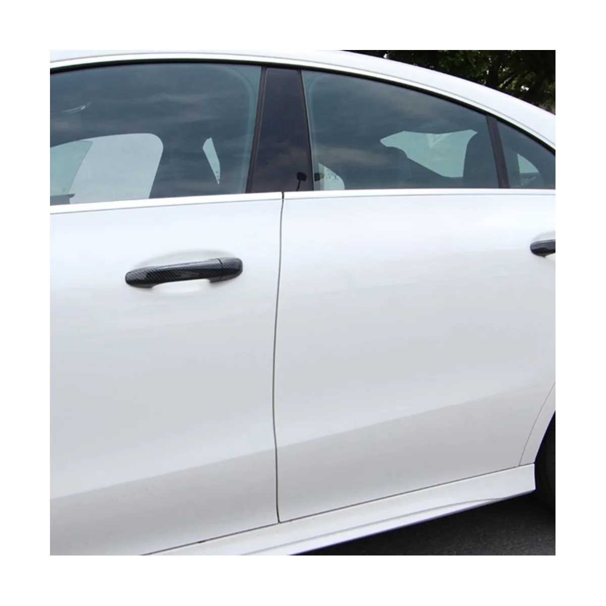 4 шт. накладки на дверную ручку автомобиля из углеродного волокна для Mercedes Benz a B C E