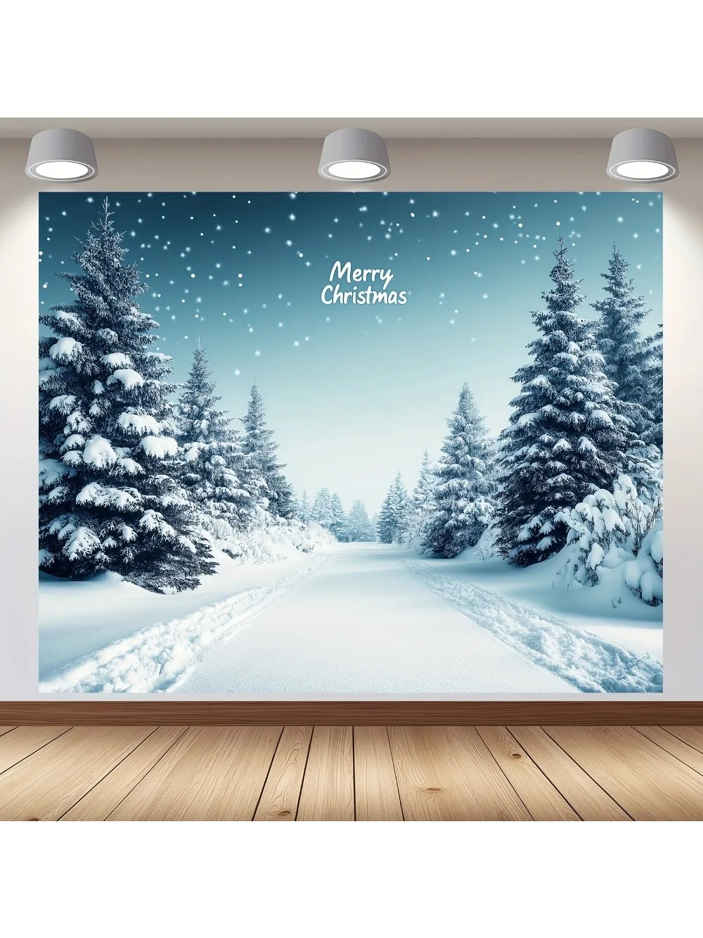 Многофункциональный Снежный Рождественский фон из полиэстера не требует