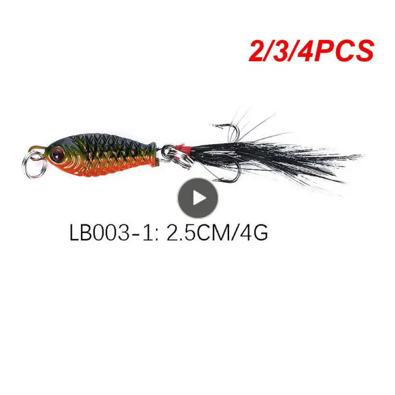 

2/3/4PCS Iron Luya Fake Bait Popular Artificial Bait Remote Cast Small Iron Plate Fishing Bait Fishing Goods Luya Bait Hard