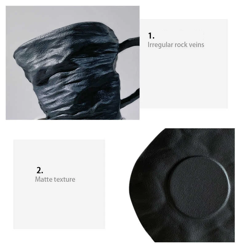 235/380 мл неправильный дизайн кофейная чашка керамическая легкая роскошная для