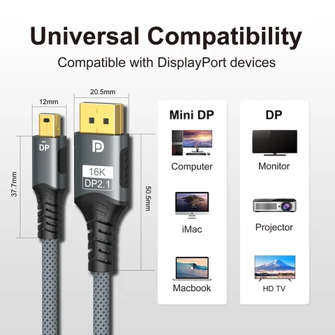 FDBOY кабель Mini DisplayPort-DisplayPort 16K