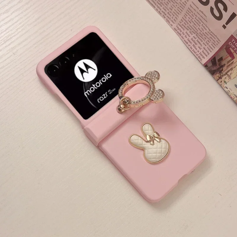 Милый защитный чехол с петлями кролика для Motorola Razr 40 Ultra moto razr 50