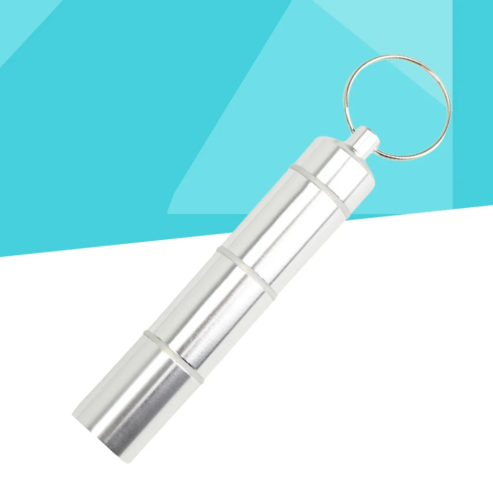 

1pc Portable Keychain Small Storage Box Medicine Container Aluminum Case for Camping Organizer