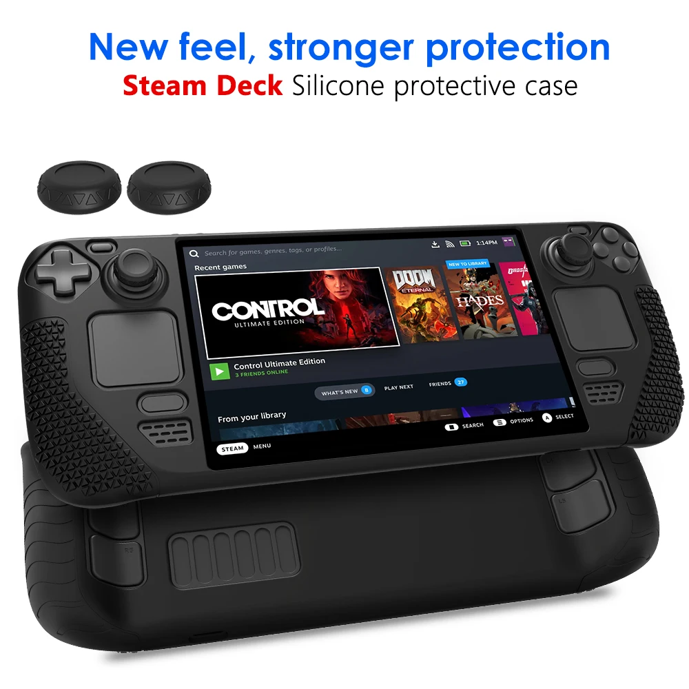 Protective Case for Steam Deck,Full Body Silicone Protector Cover, Shockproof Non-Slip Anti-Collision Accessories for Steam Deck