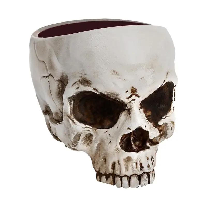 

Halloween Skeleton Candle Holder Skull Candle Holder Tray Halloween Skeleton Skull Candlestick Holder For Offices Table Bedroom