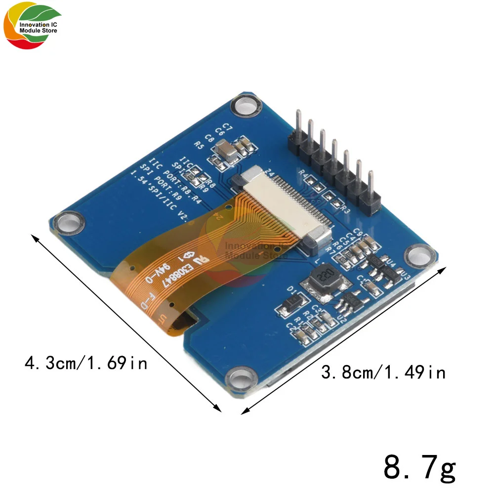 OLED модуль SSD1309 1 54 дюйма 7PIN поддерживает SPI I2C IIC Экран 3 3-5 в подходит для Arduino AVR STM32