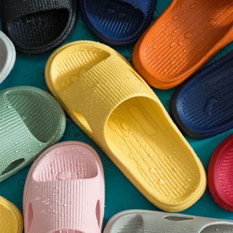 women men bathroom shower slippers couples home soft sole non slip slides high quality beach casual shoes house pool slipper free global shipping