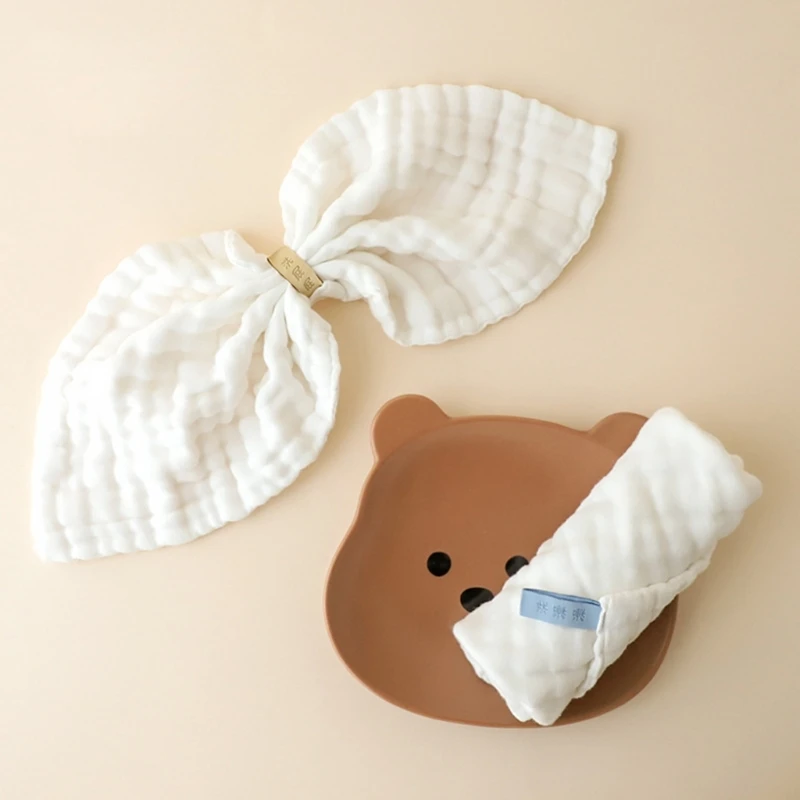 

Baby Towel Infant Cotton Burp Cloth Multi-Use Wash Cloth Face Towel High Absorbent Feeding Towel Sweat Wipe Cloths 5pcs