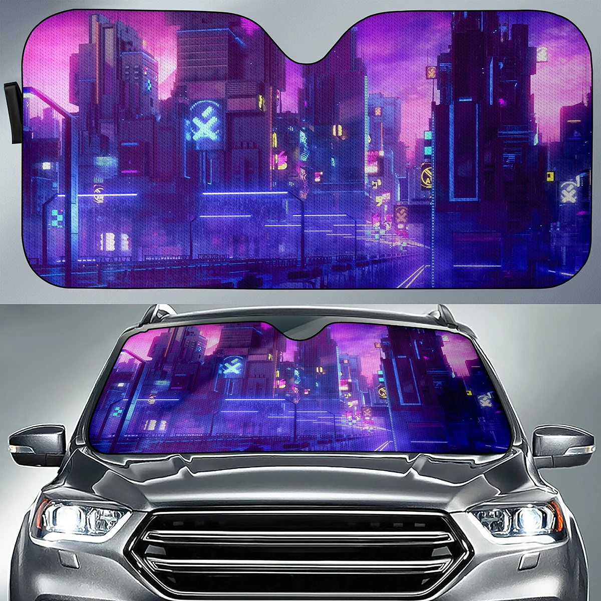 

Солнцезащитный козырек на лобовое стекло автомобиля, с защитой от УФ-лучей