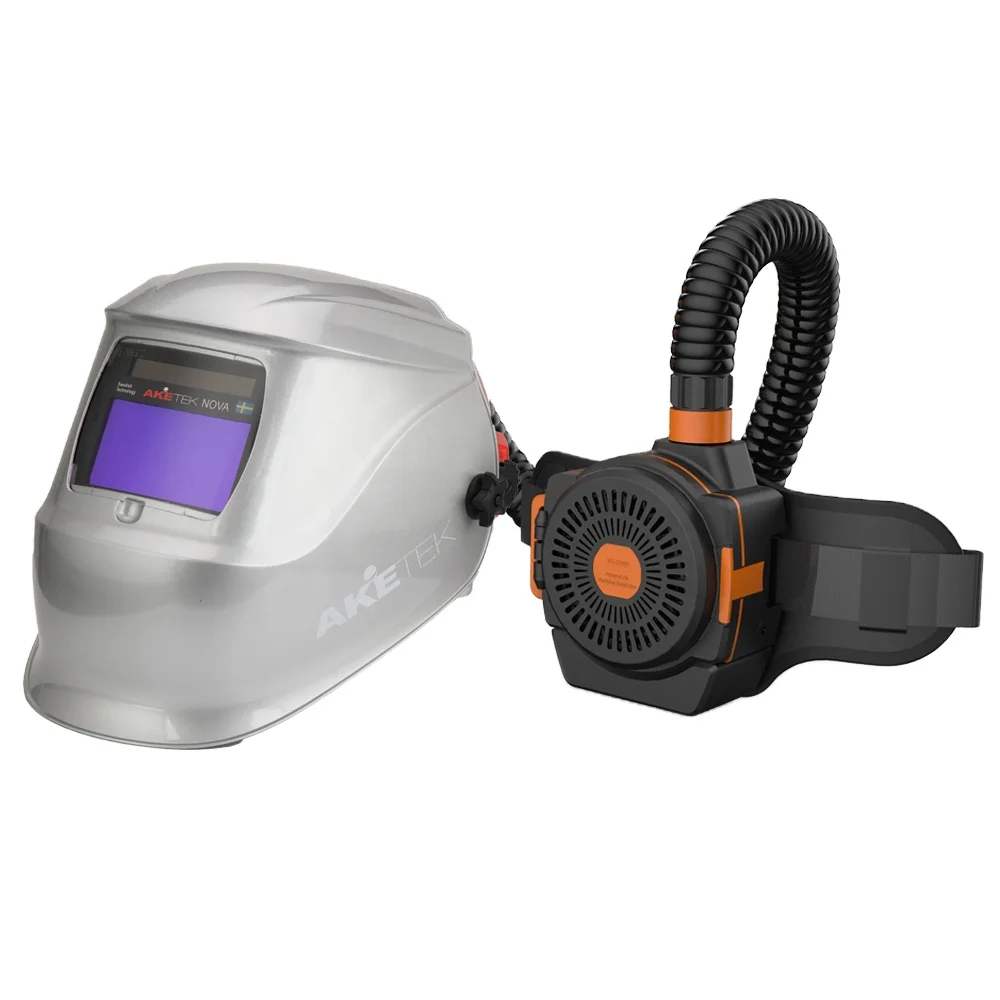 AKETEK PAPR Positive Air Pressure Respirato Air Fed Welding Helmet