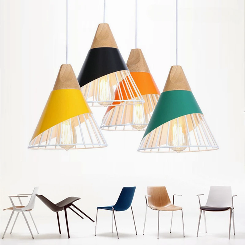 Подвесная люстра GNBC из дерева и металла