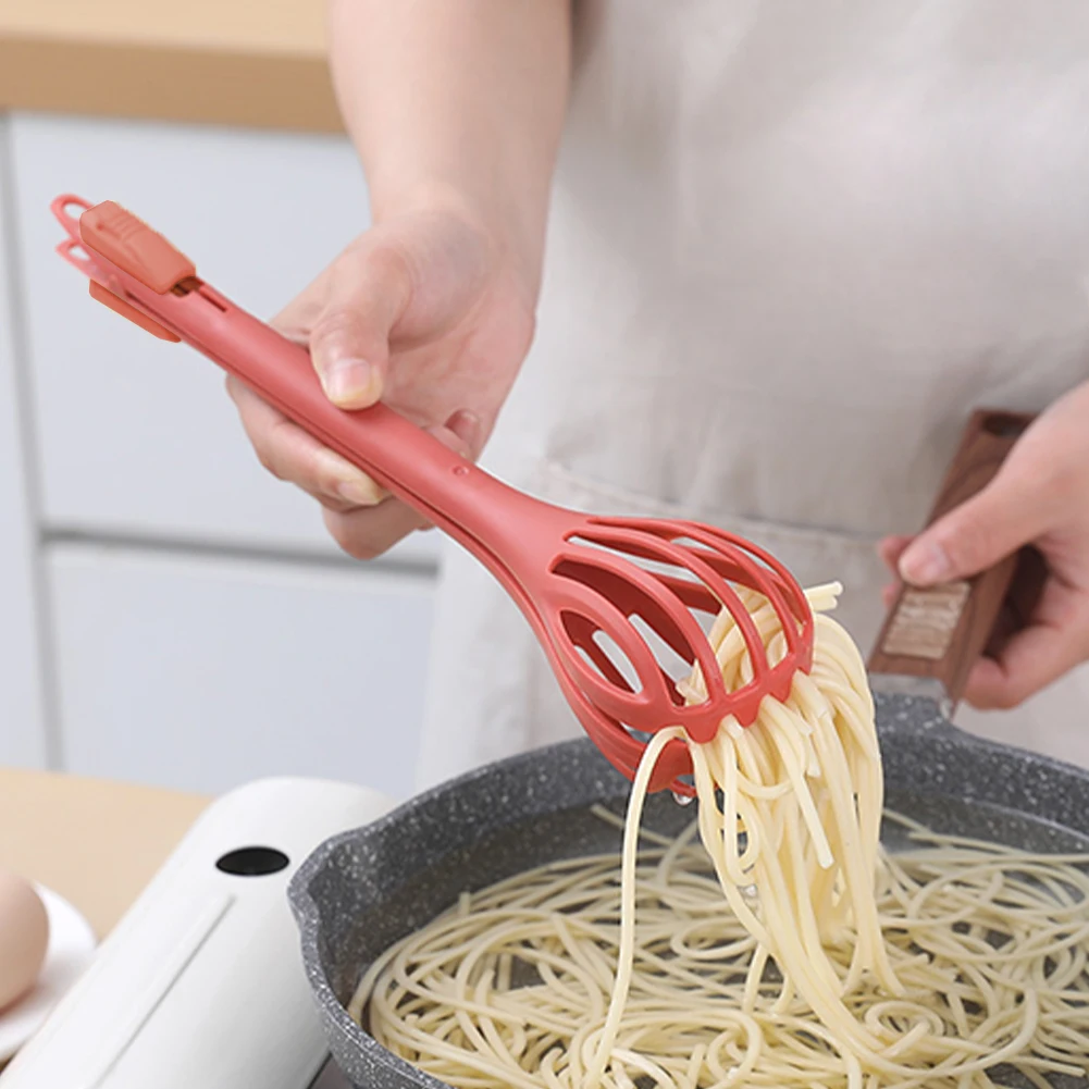 

4pcs Manual Spaghetti Whisk Set Food Beater Tongs Clip Hand Baking 2 In 1 Multifunctional Noodle Kitchen