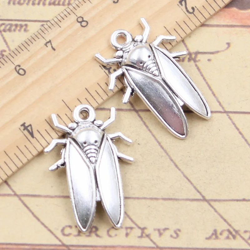 

10pcs Charms Cicada Cockroach Roach 32x22mm Tibetan Silver Color Pendants Antique Jewelry Making DIY Handmade Craft