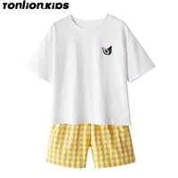 ton lion kids pretty girl suit summer outdoor casual fashion trend girls 5 12 years old two piece set summer