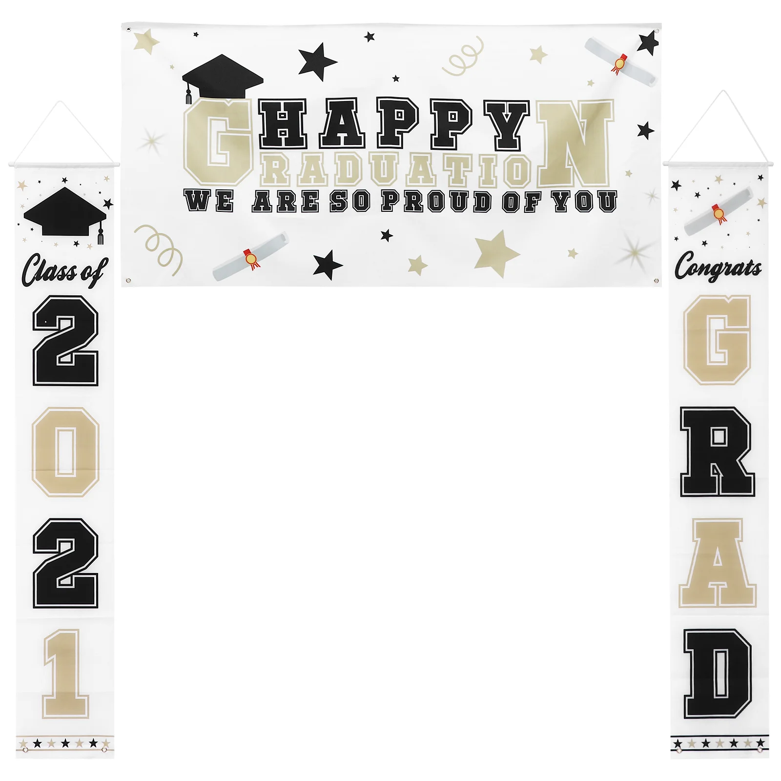 

1 Set of 3Pcs Graduation Door Banner Graduation Door Banner Party Supplies for Graduation 2021 Graduation Supplies