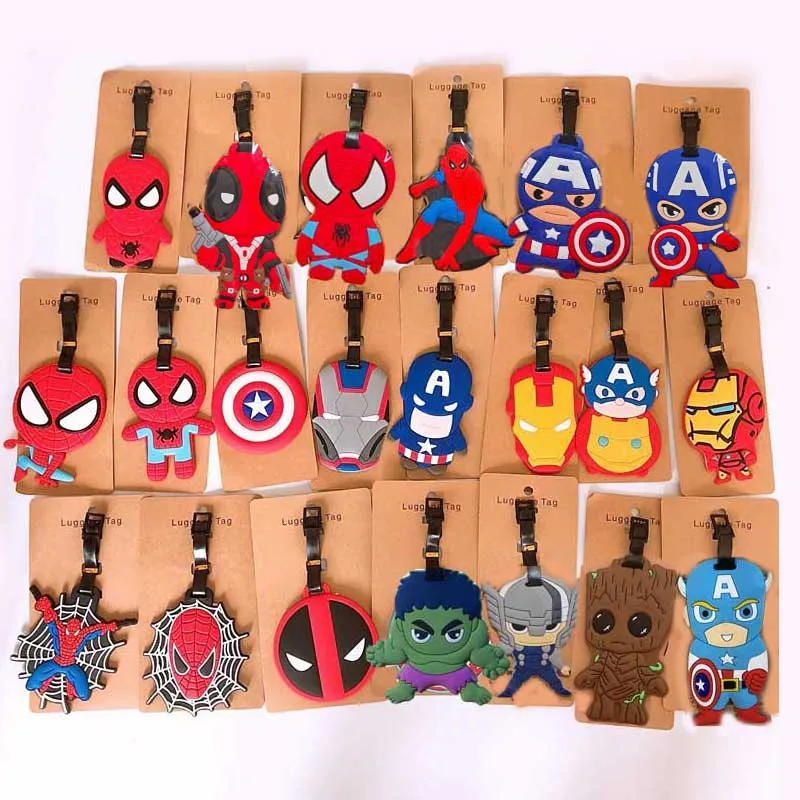 Cool The Avengers Heros Travel Accessories Luggage Tag Suitcase Fashion Style Silicon Portable Travel Label  ID Addres Holder