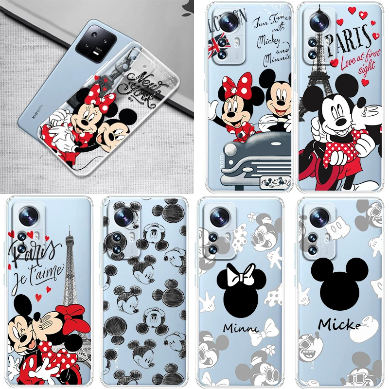

Mickey Minnie London For Xiaomi Mi 13 12 11 10 11T 10T 9T 9 8 Note 10 Ultra Pro Lite Silicone TPU Transparent Phone Case Fundas
