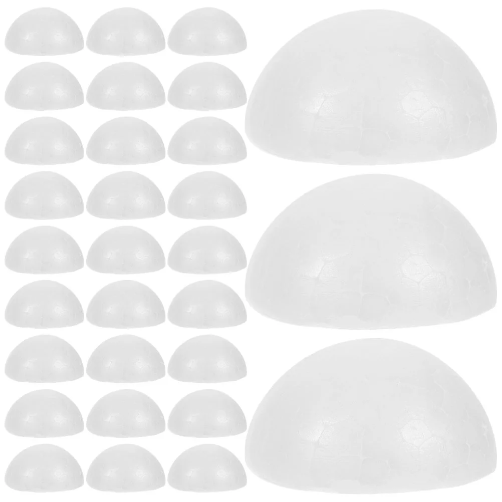 

50 Pcs Foam Hemisphere Craft Balls Bouquets Bride Wedding Christmas DIY Foams Half Flower Arrangement Child