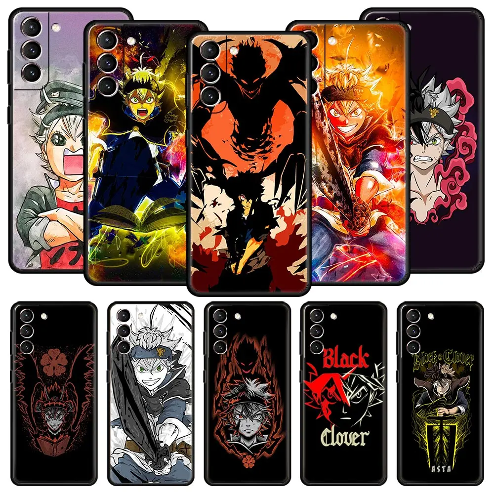 

Black Clover Asta Anime Silicone Phone Case For Samsung Galaxy S22 S21 S20 FE Ultra 5G S10 S10E S9 S8 Plus Note 10 20 Soft Cover