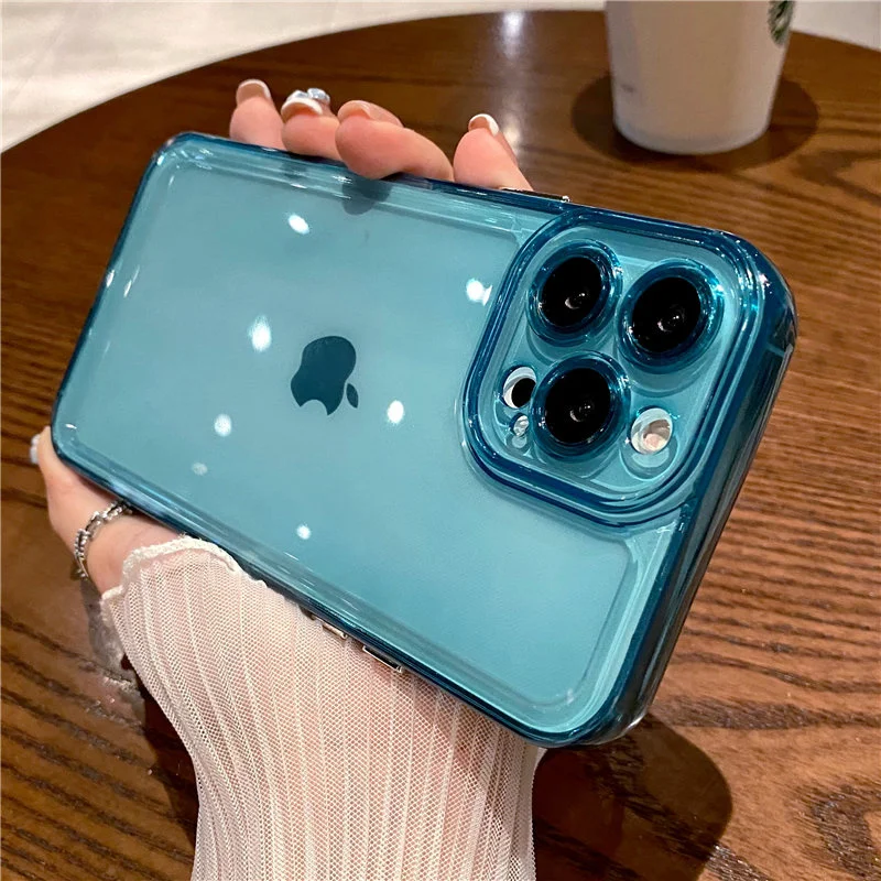 Мягкий флуоресцентный чехол из ТПУ для iPhone Прозрачный Акриловый чехол-бампер 131112