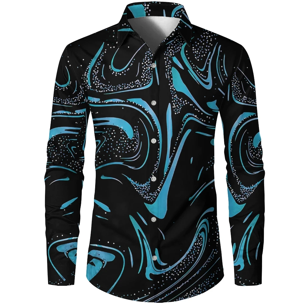 

Spring Summer Multicolor Pattern Cardigan Hawaii Fashion 3D Printing Shirt New Luxury Long Sleeve Lapel Men Fashion Shirts