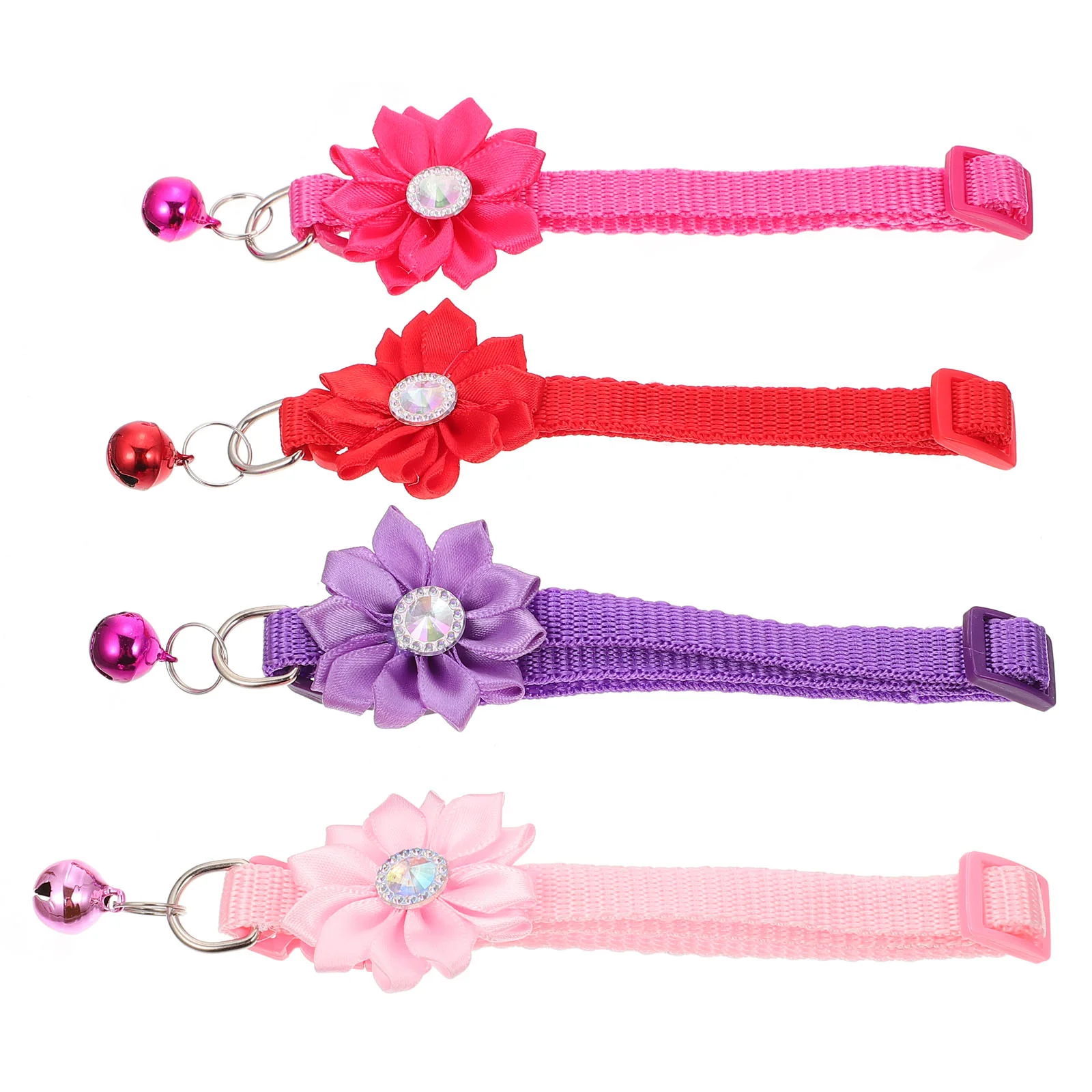 

4 Pcs Pet Flower Collar Personalized Daily Dog Decor Elasticity Supplies Adjustable Cat Neck