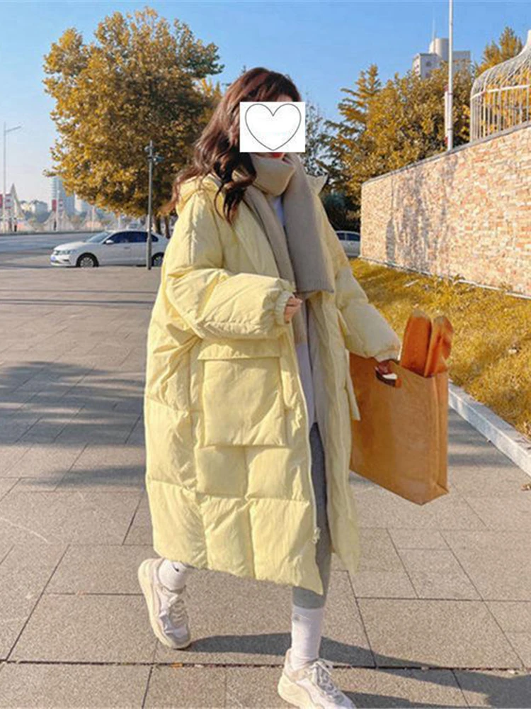 

Пуховик женский зимний х/б, однотонный, 2023