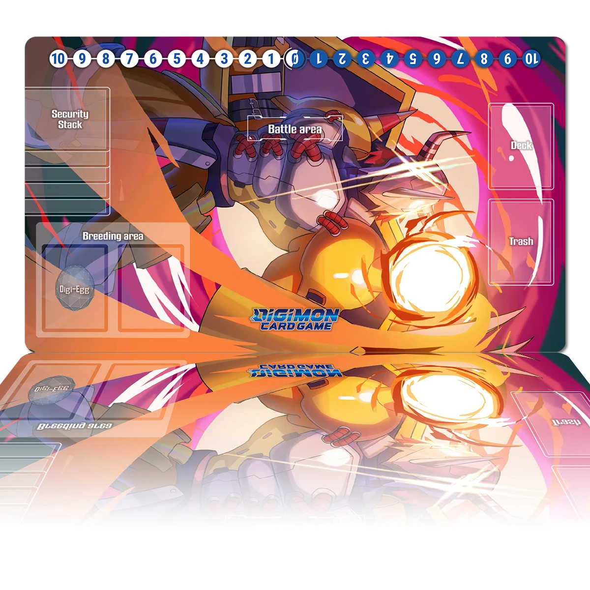 

Digimon Playmat War Greymon DTCG CCG Board Game Trading Card Game Mat Anime Mouse Pad Desk Mat Gaming Accessories Zones Free Bag