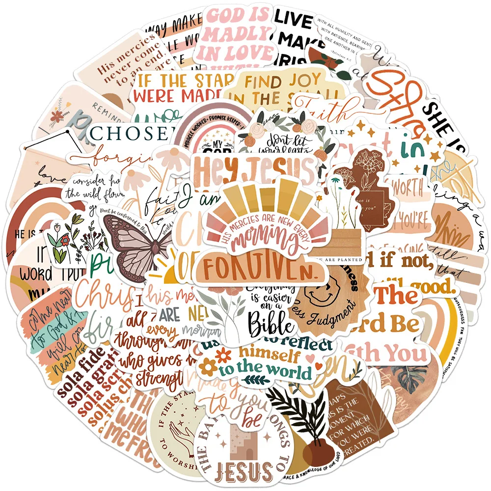 

50Pcs Vintage Art Bohemia Stickers Retro Boho Cartoon Vinyl Decals Laptop Phone Car Scrapbooking Notebook Sticker Kid Toy