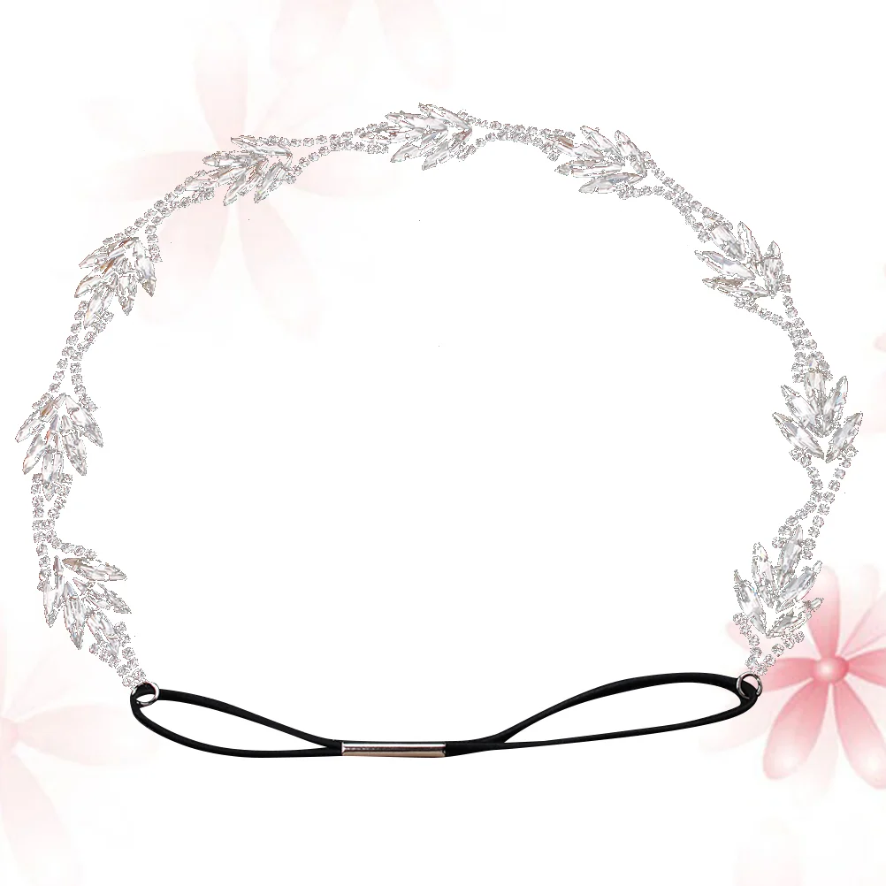 

Rhinestone Headband Leaf Hair Loops Bridal Headband Wedding Headpiece Lurrose