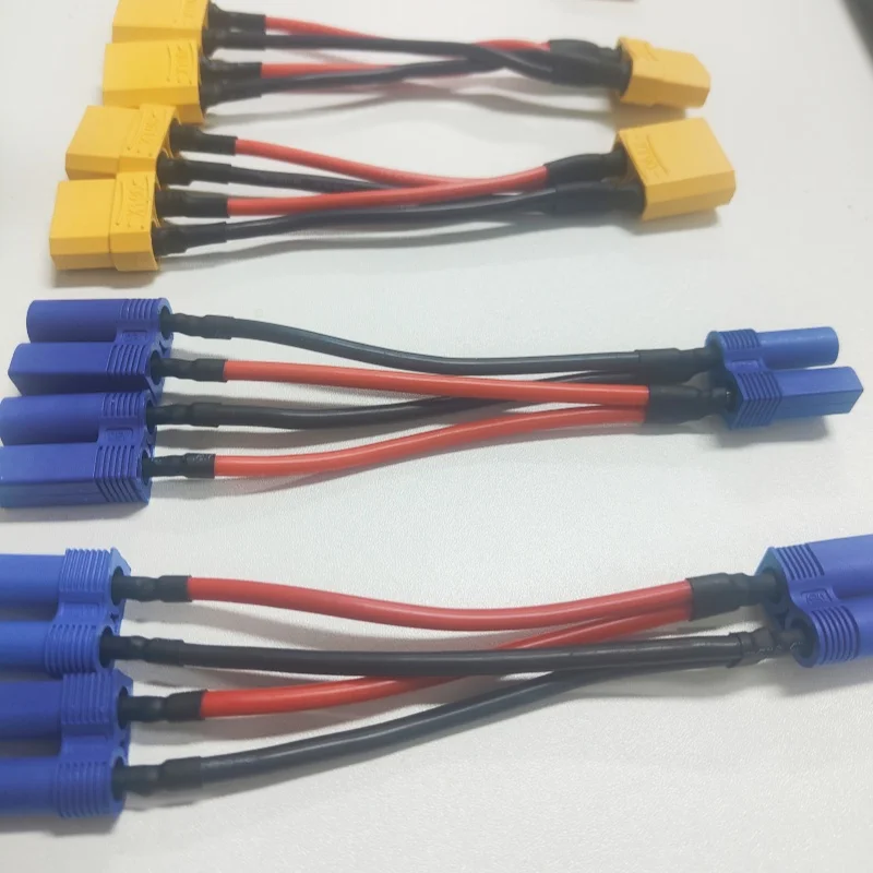 XT60/EC5 Параллельный разъем батареи Мужской/гнездовой кабель Двойной удлинитель