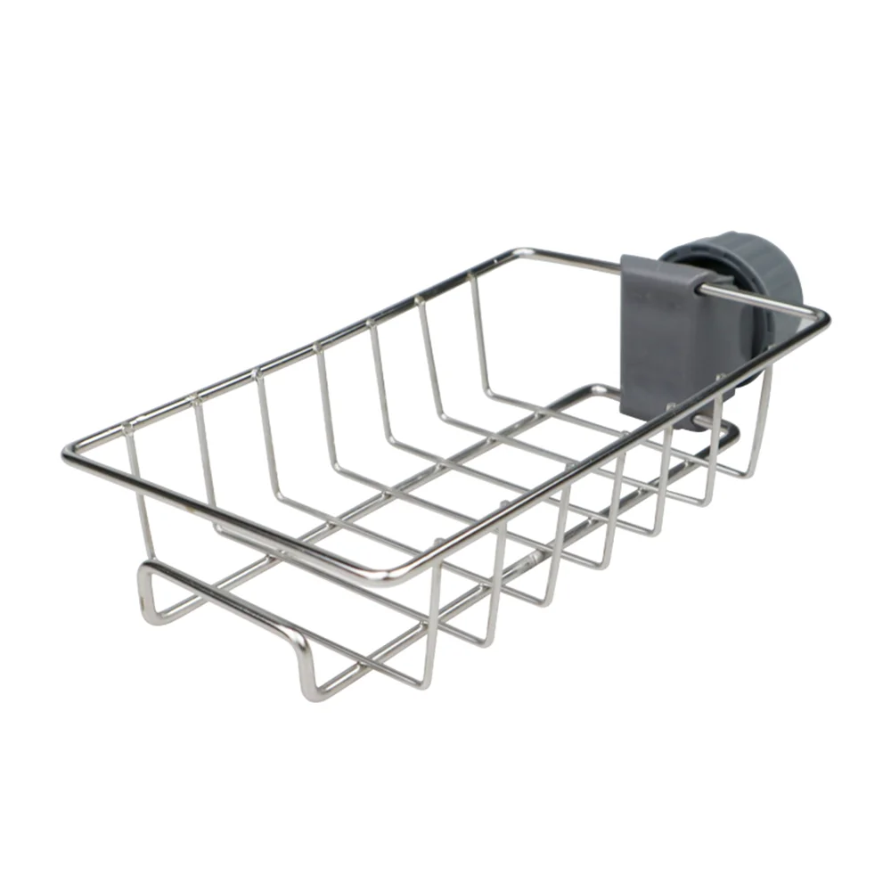 

Stainless Steel Faucet Storage Rack Kitchen Sink Caddy Organizer Sponge Soap Dish Brush Holder Organizer Kitchen