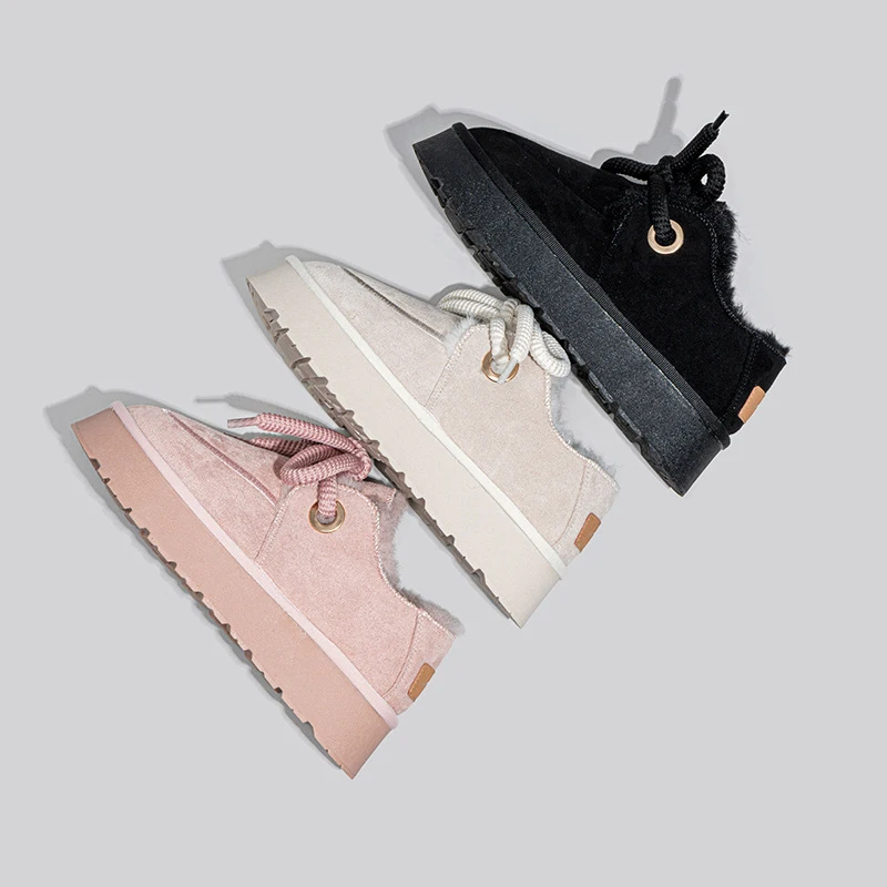 Женские зимние ботинки новинка 2024 зимняя Корейская теплая утолщенная обувь с