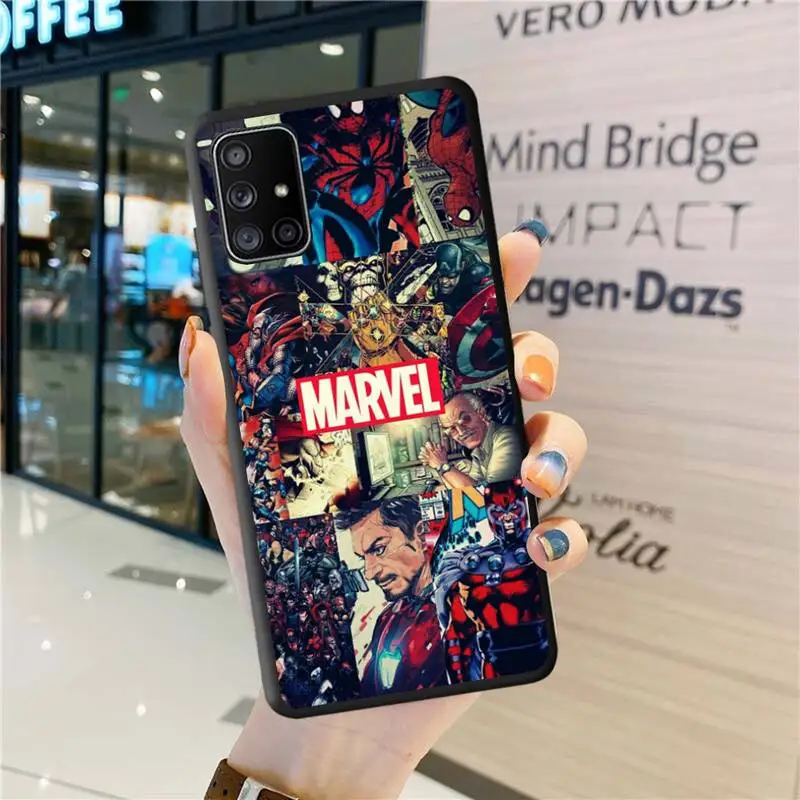 Marvel Logo Avengers Heros Phone Case For Samsung Galaxy A52 A21S A02S A12 A31 A81 A10 A30 A32 A50 A80 A71 A51 5G