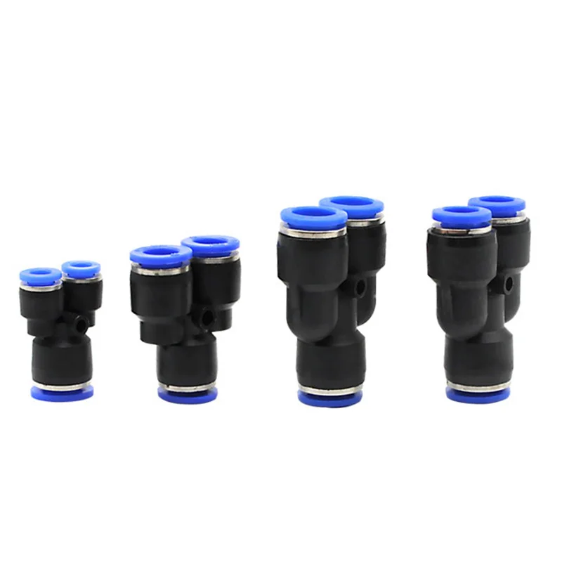 

1PCS Pneumatic fitting connector tube Y type 3-way tee quick push in joint PY-6 PY-4 PY-8 PY-10 PY-12