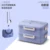 Northern Europe blue double layer   lunch box bag