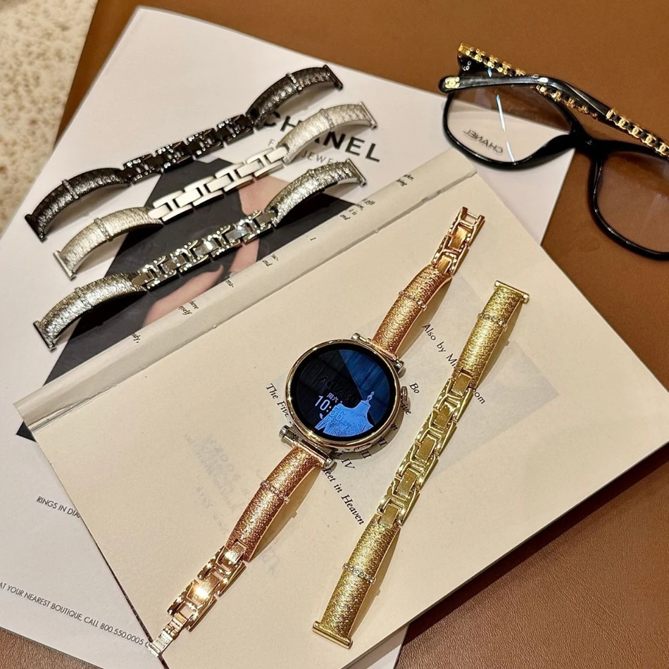 Матовый браслет из металла с алмазной огранкой 182022 мм для Samsung Galaxy Watch 8 7 6 5 Pro 4 GT2 3, Amazfit, Garmin (art.: 3920d83e2b91f) - 3920d83e2b91f