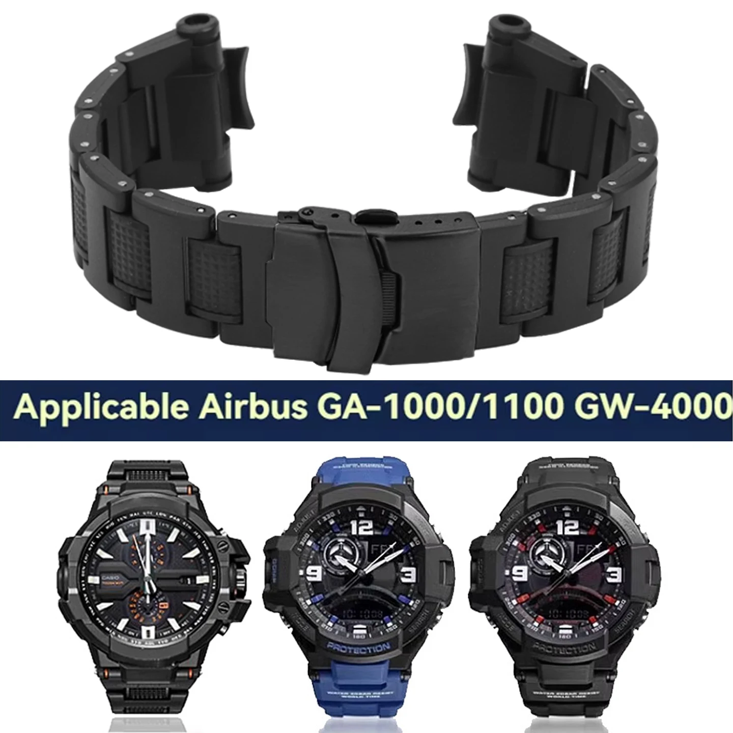 Фото Ремешок для часов GA1000 из полимерной силиконовой смолы для Casio G-SHOCK GA-1000 GW-A1100/1000 GW-4000 G1400, пластиковый ремешок, мужской браслет, аксессуары №1