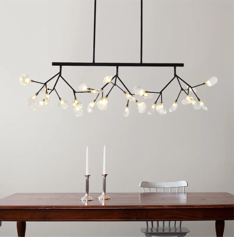

Chandeliers Modern LED pendant lamp Nordic Firefly fixtures Glass long hanging for restaurant bedroom loft deco luminaires Light