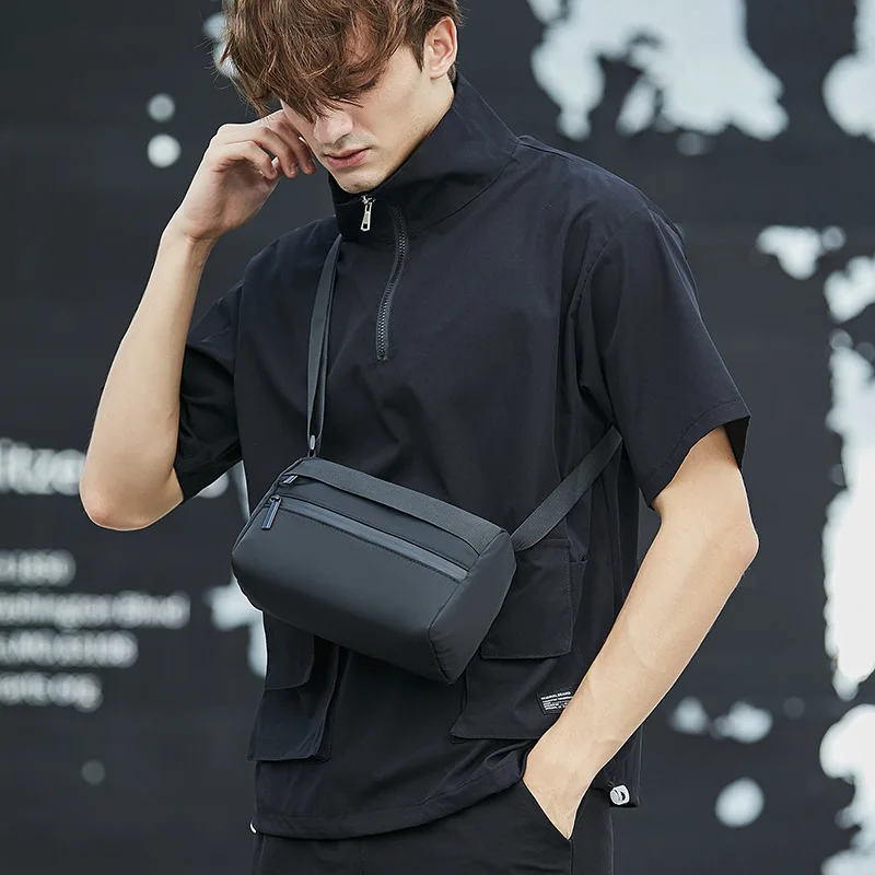 Fashionable Men's Shoulder Bag: Sling Backpack, Japanese Casual Style Mini Messenger Bag For Men