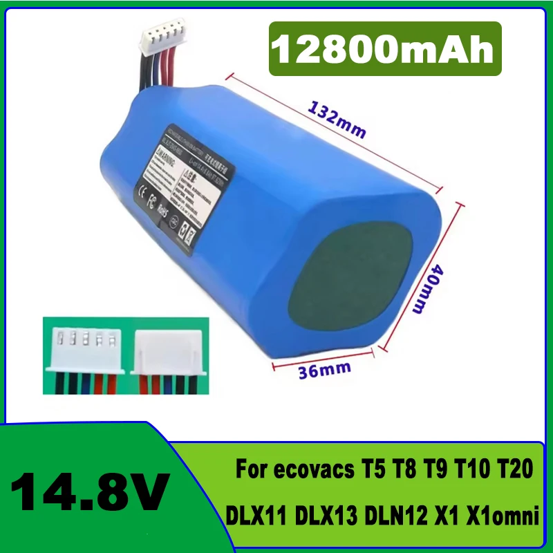 Оригинальная замена 14 4 В 12800 мАч для Ecovacs Deebot Ozmo T8 + DLX11-54 литий-ионный аккумулятор