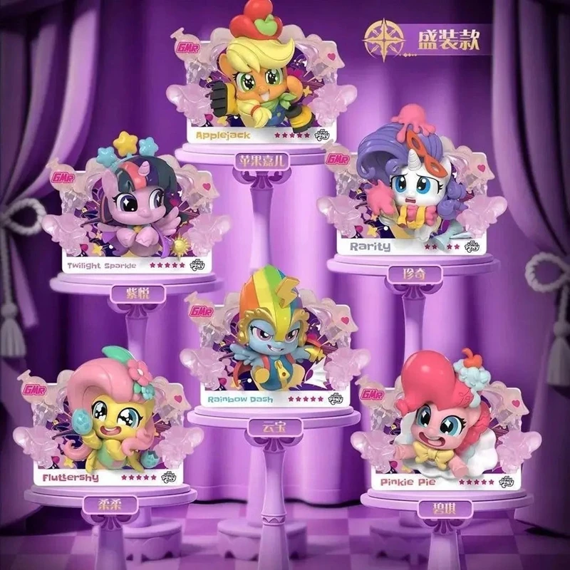 Фото Оригинальная фигурка-открытка Kayou My Little Pony Pop-Up Card Vol.2 Gala Ball Blind Box, Пинки Пай, аниме-фигурка, загадочная коробка, модель-украшение №1