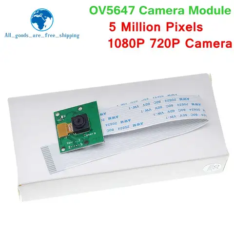 Фотокамера с модулем 1080p 720p, мини-камера 5 Мп, веб-камера, видеокамера, совместимая с Raspberry Pi 4, Модель B