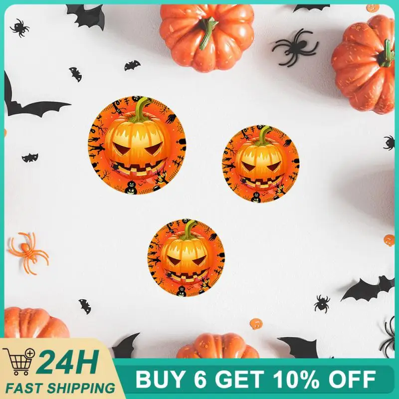 

Decorative Sticker Creative Pvc Halloween Decoration Weird Pumpkin Head Best Seller Round Floor Sticker Easy To Install Sticker