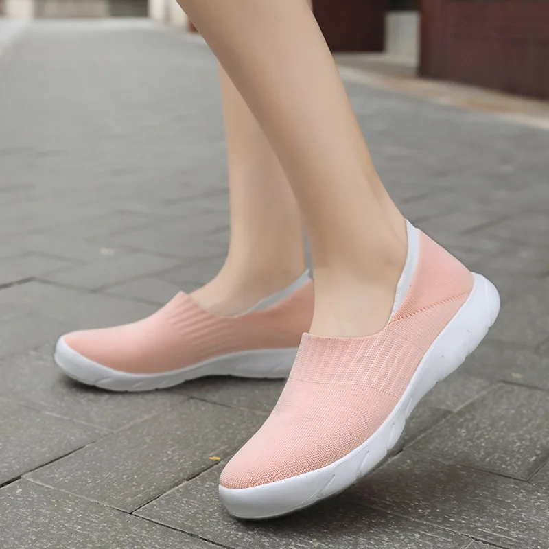 

2022 Summer Casual Shoes New Shallow Sleeve Casual Soft Sole Overshoes Breathable Sneakers Woman Tennis Shoes Platform Sneaker